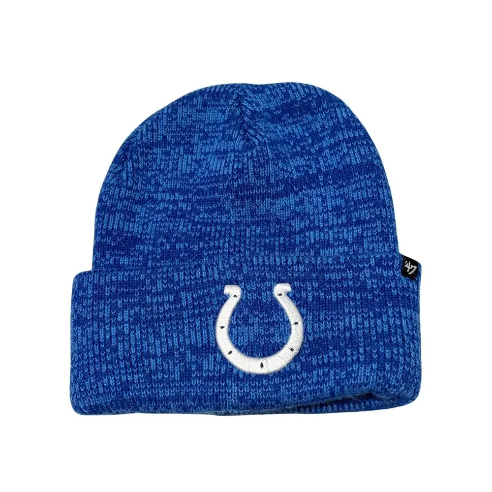 Indianapolis Colts Beanie Hat Blue Knit Cuffed 47 Brand OSFA NFL Winter Cap